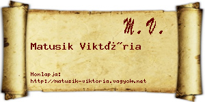 Matusik Viktória névjegykártya