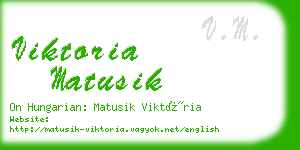 viktoria matusik business card